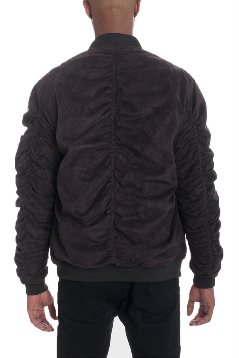 FAUX SUEDE BOMBER 6111