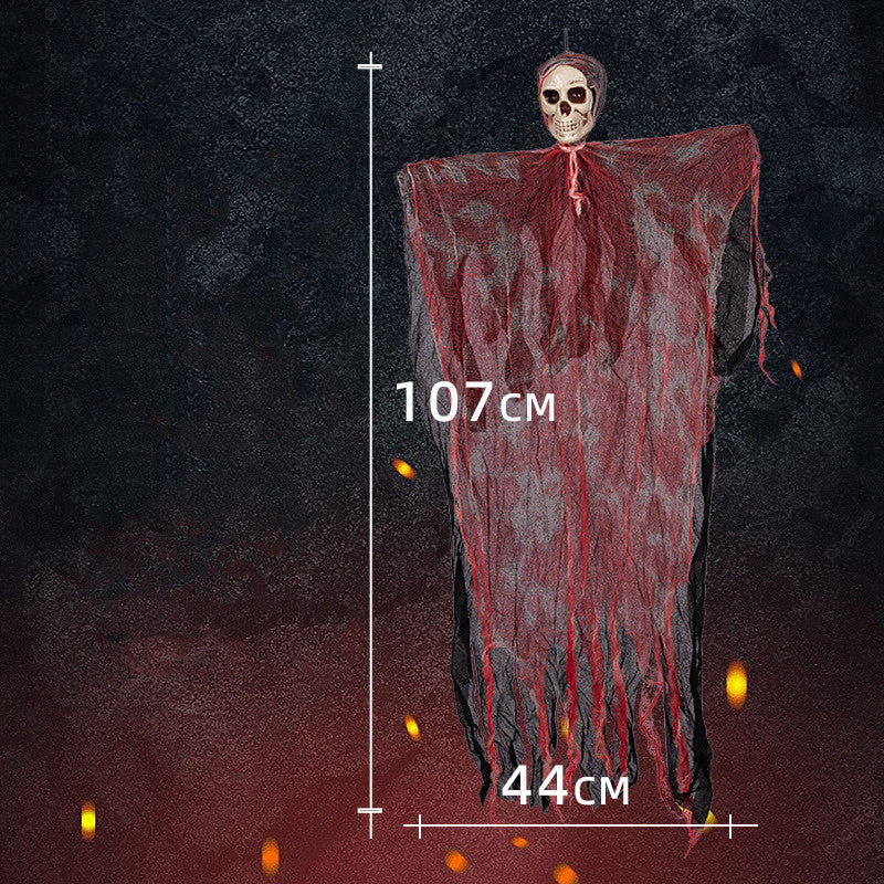 Halloween Hanging Ghost Pendant Dyed Blood Horror Skull Pendants For