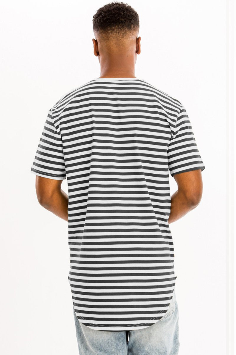 Quiet Luxury Black Striped Tee