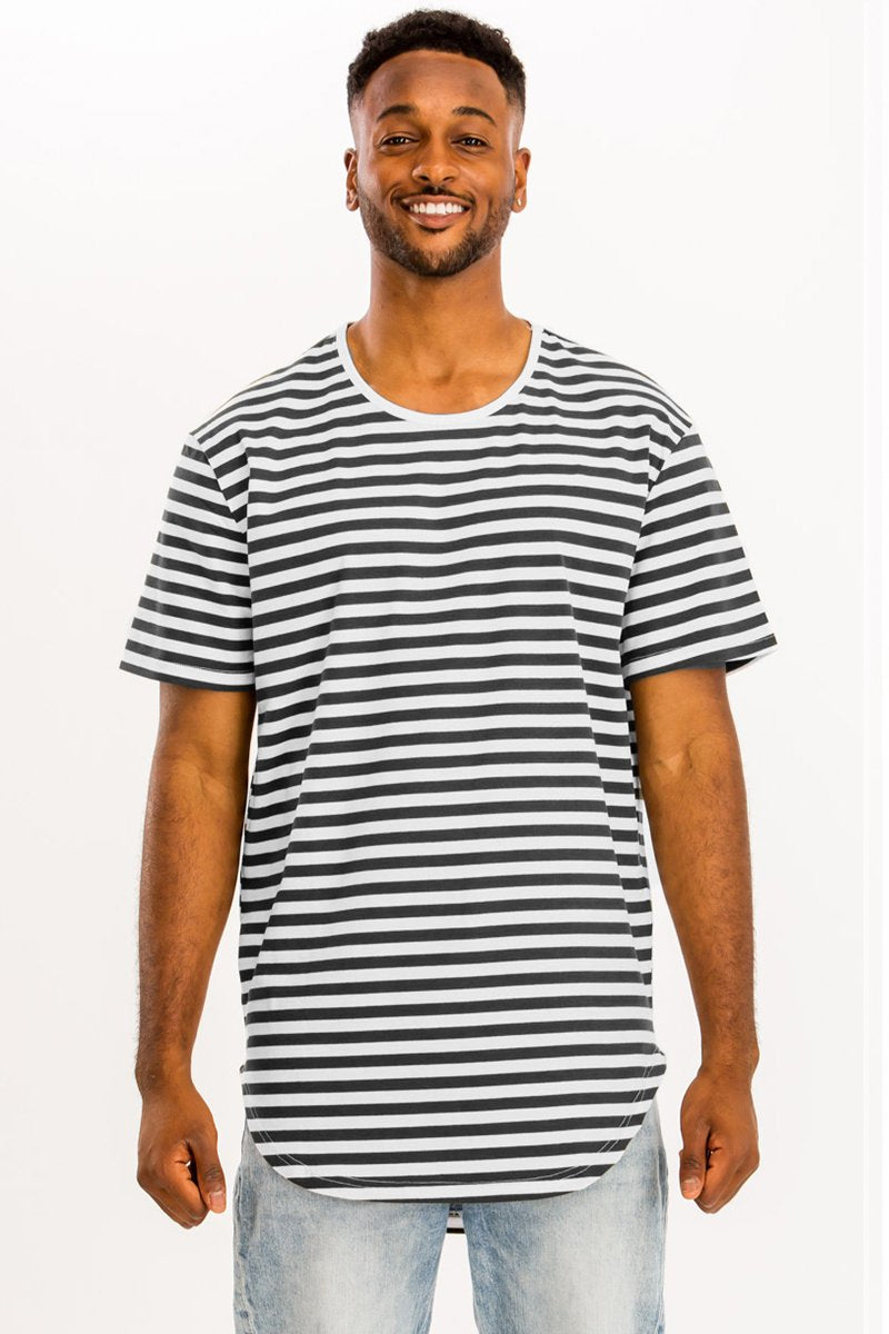 Quiet Luxury Black Striped Tee