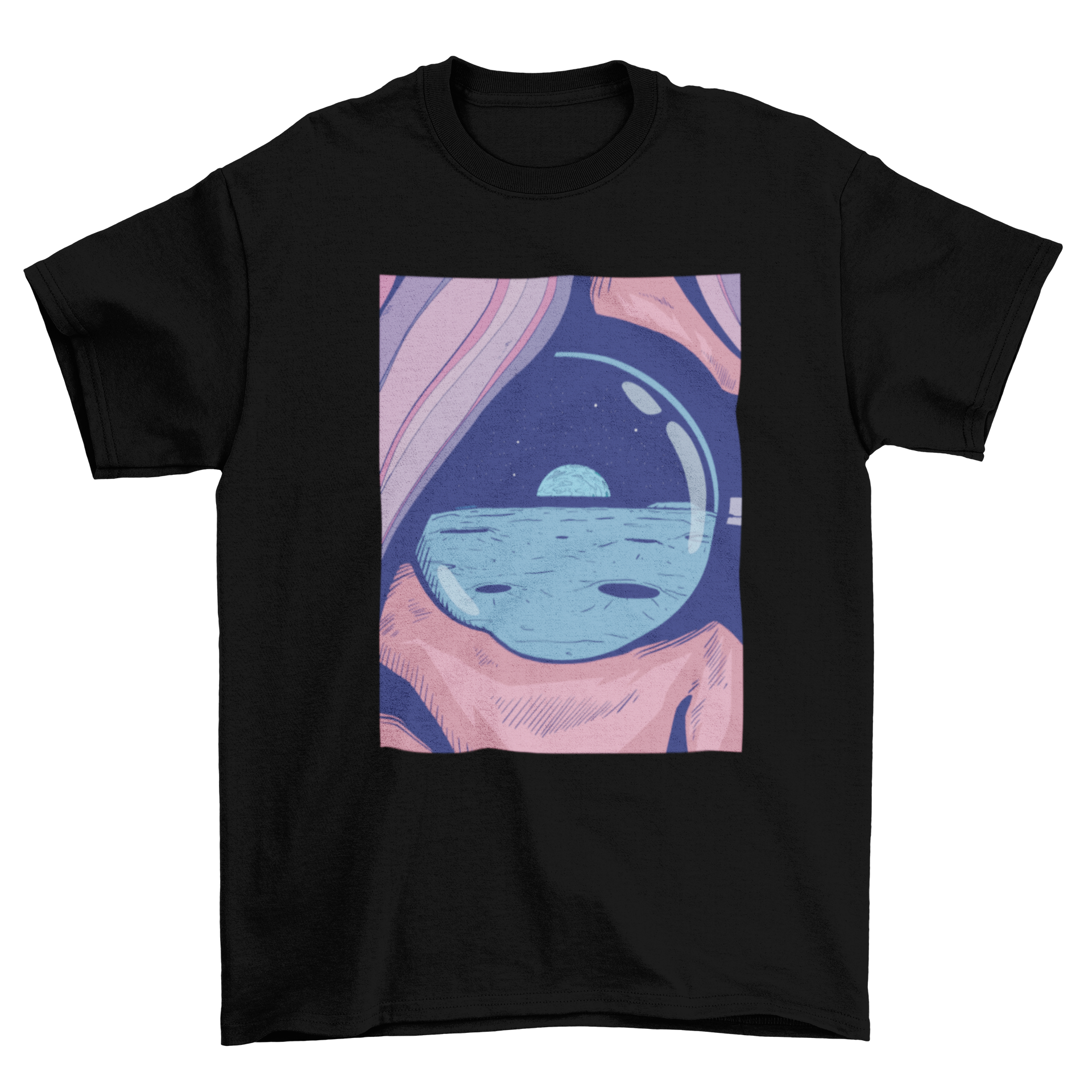 Lovely moon landscape outer space astronomy t-shirt