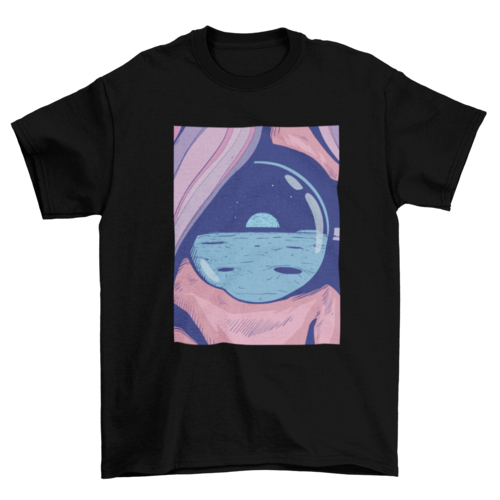 Lovely moon landscape outer space astronomy t-shirt