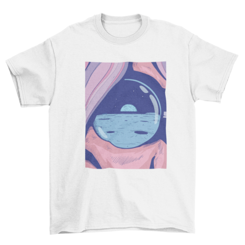 Lovely moon landscape outer space astronomy t-shirt