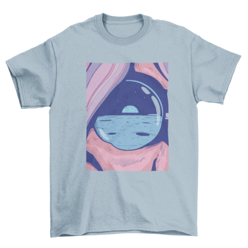 Lovely moon landscape outer space astronomy t-shirt
