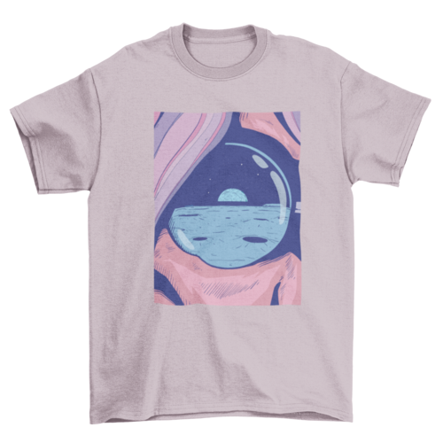 Lovely moon landscape outer space astronomy t-shirt