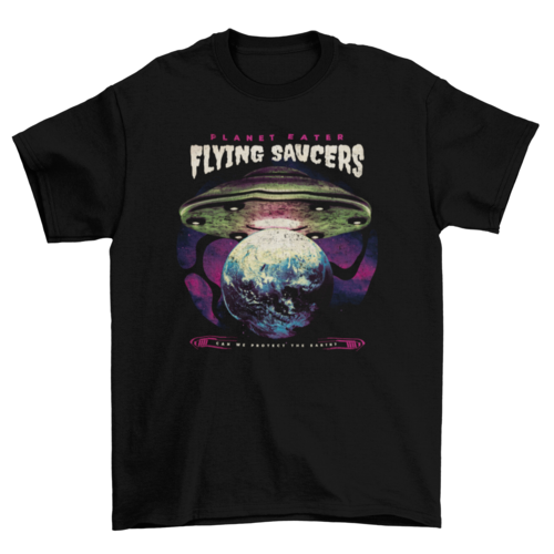 Alien spaceship on Earth t-shirt