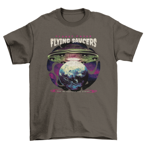 Alien spaceship on Earth t-shirt