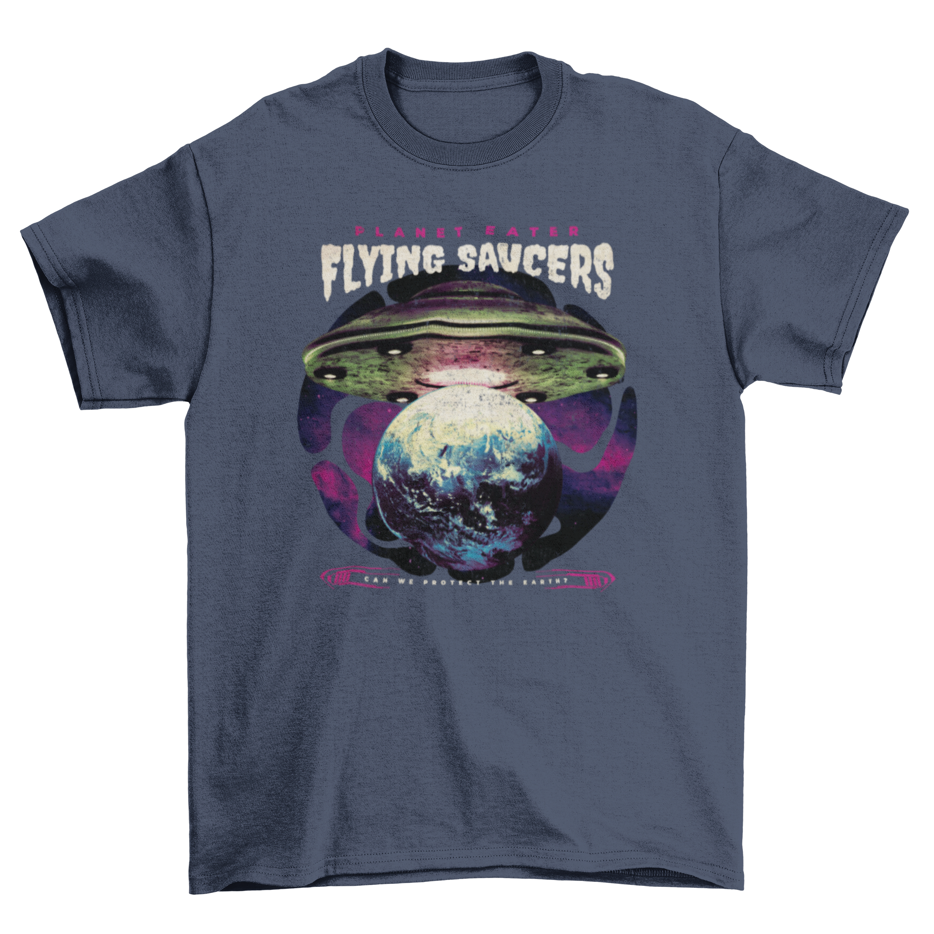 Alien spaceship on Earth t-shirt