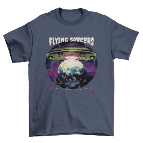 Alien spaceship on Earth t-shirt
