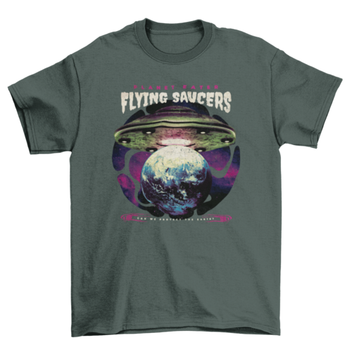 Alien spaceship on Earth t-shirt