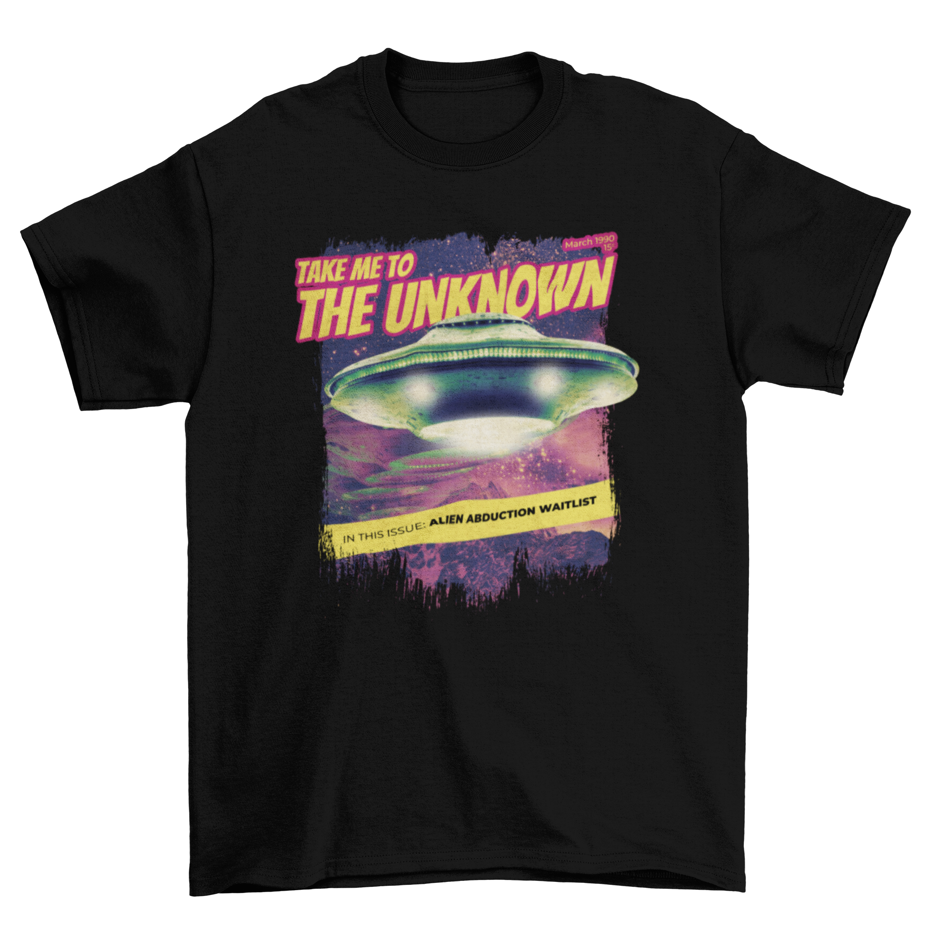 Alien abduction magazine psd t-shirt