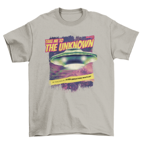 Alien abduction magazine psd t-shirt