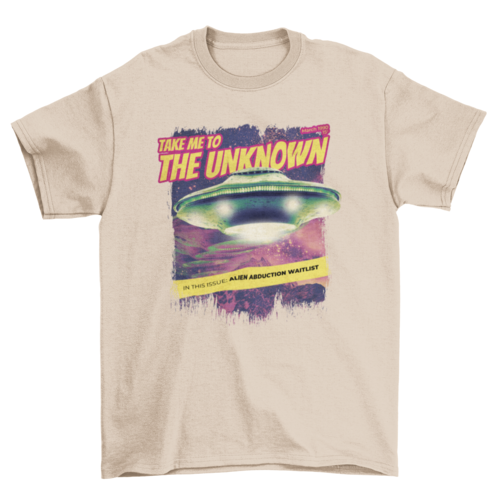 Alien abduction magazine psd t-shirt