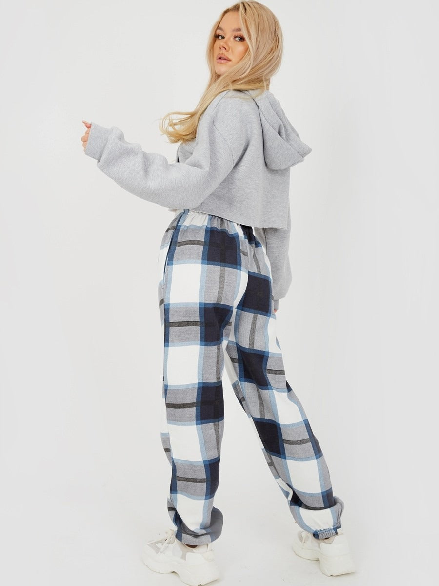 Checked Fleece Joggers