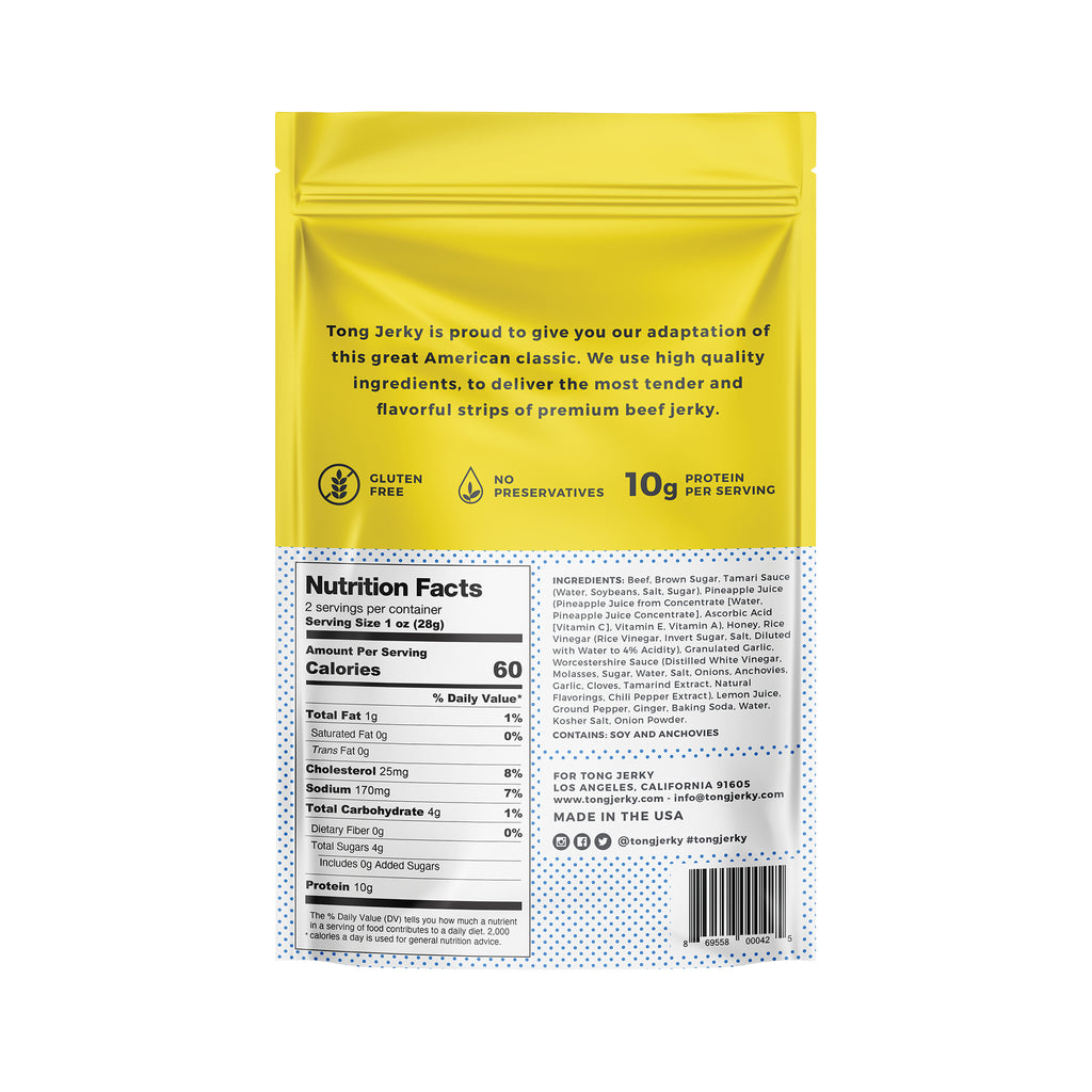 Tong Jerky Honey Pepper Teriyaki