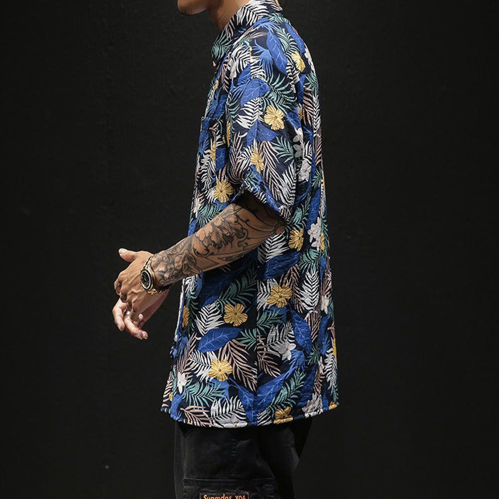 Men's Loose Fit Summer Hawaiian Shirt
