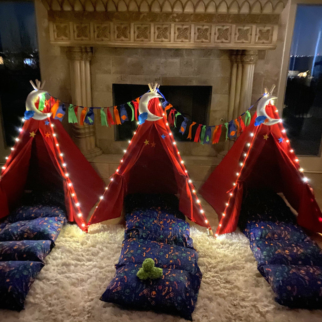 Galaxy, Outer space, Rocket Ship Teepee Tent Birthday Party Box,