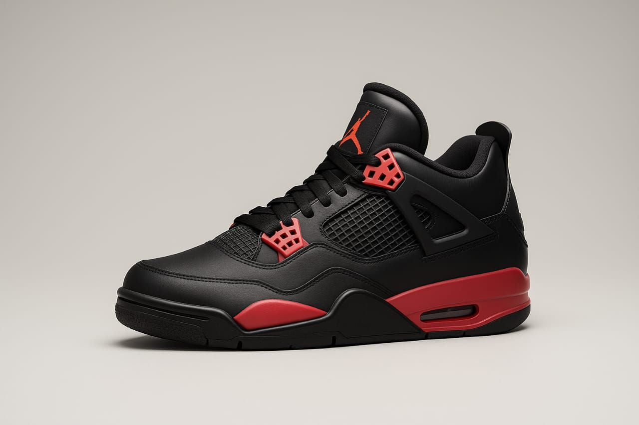 Air Jordan 4 Retro 'Bred Red Accents' US (Size 7.5-8) UK (Size 7)