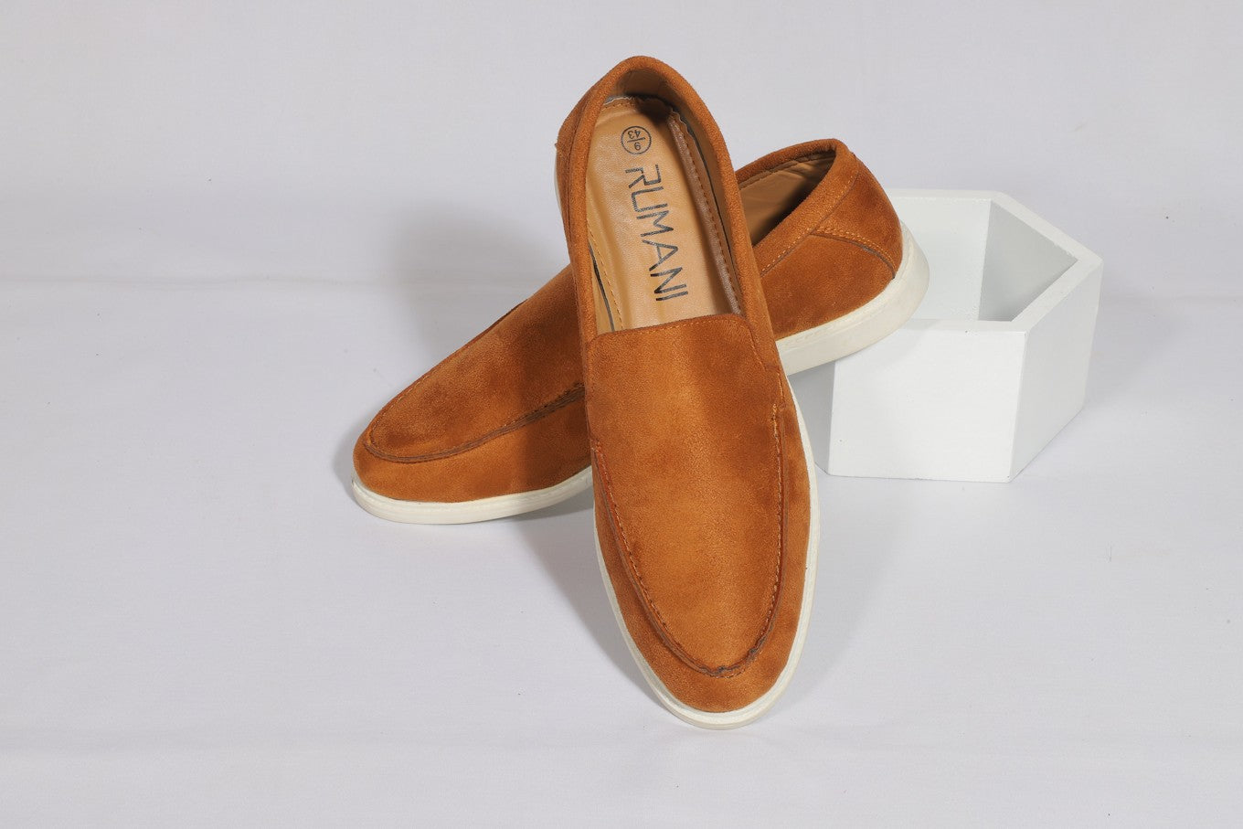 Men's Tan Suede Loafers – Casual Slip-On Comfort Shoes